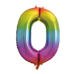 Load image into Gallery viewer, Rainbow Foil Number Balloon