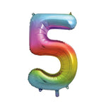 Load image into Gallery viewer, Rainbow Foil Number 5 Balloon
