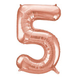 Load image into Gallery viewer, Rose Gold Foil Number Balloon