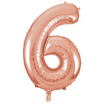 Load image into Gallery viewer, Rose Gold Foil Number Balloon