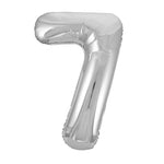 Load image into Gallery viewer, Silver Foil Number Balloon