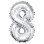 Load image into Gallery viewer, Silver Foil Number Balloon
