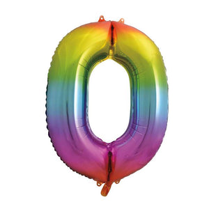 Rainbow Foil Number Balloon