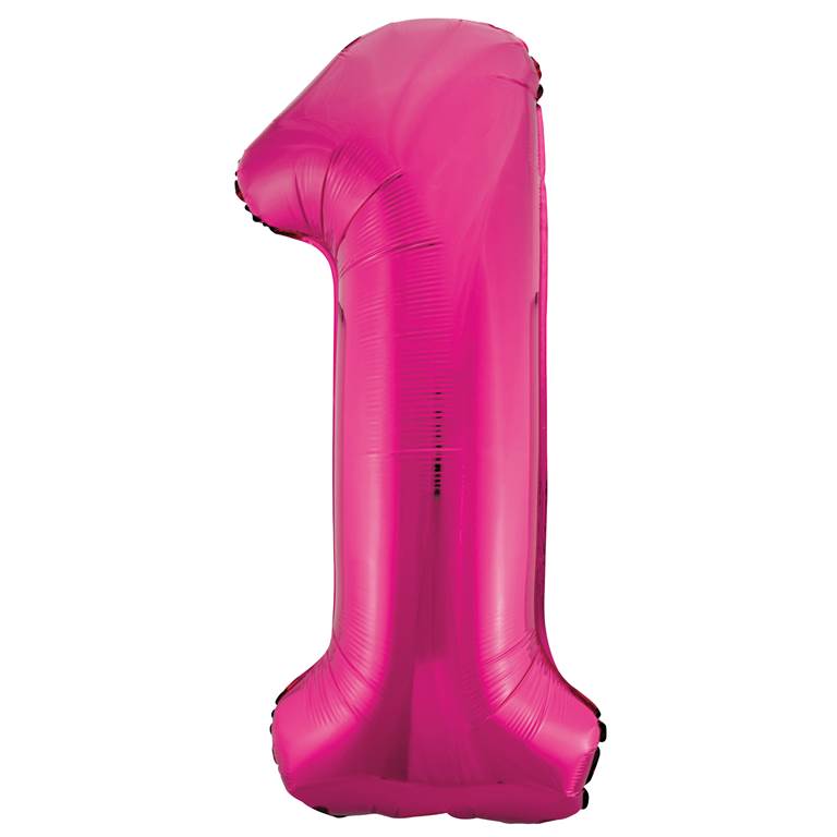 PInk Foil Number Balloon
