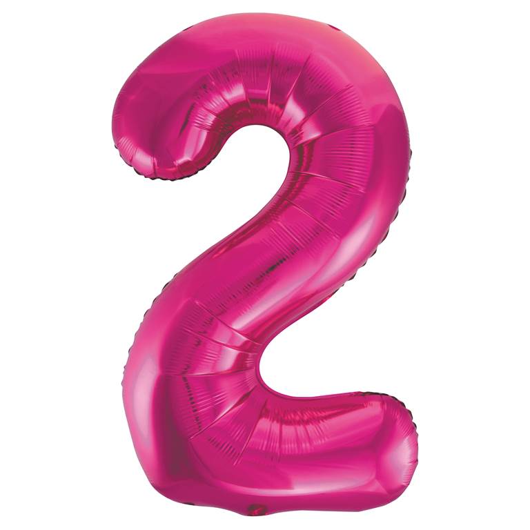 PInk Foil Number Balloon