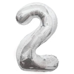 Load image into Gallery viewer, Silver Foil Number Balloon
