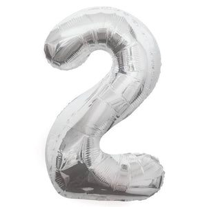 Silver Foil Number Balloon