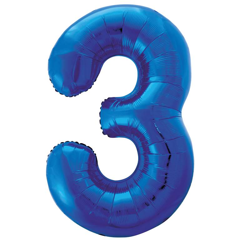 Blue Foil Number Balloon