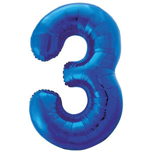 Blue Foil Number Balloon