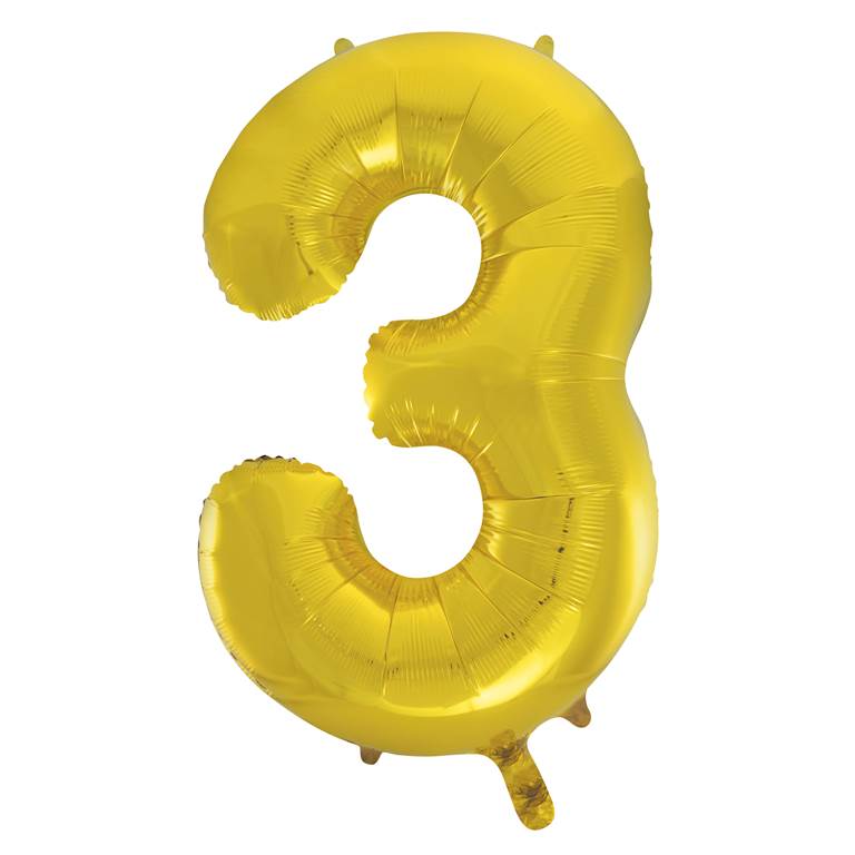 Gold Foil Number Balloon