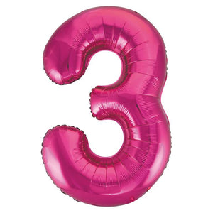 PInk Foil Number Balloon