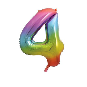Rainbow Foil Number Balloon