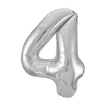 Load image into Gallery viewer, Silver Foil Number Balloon
