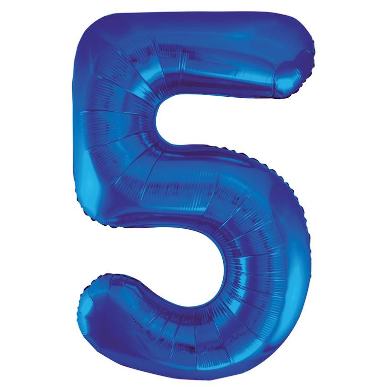 Blue Foil Number Balloon
