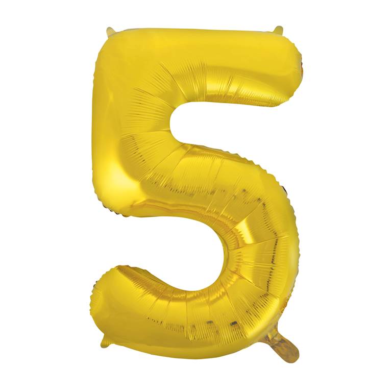Gold Foil Number Balloon