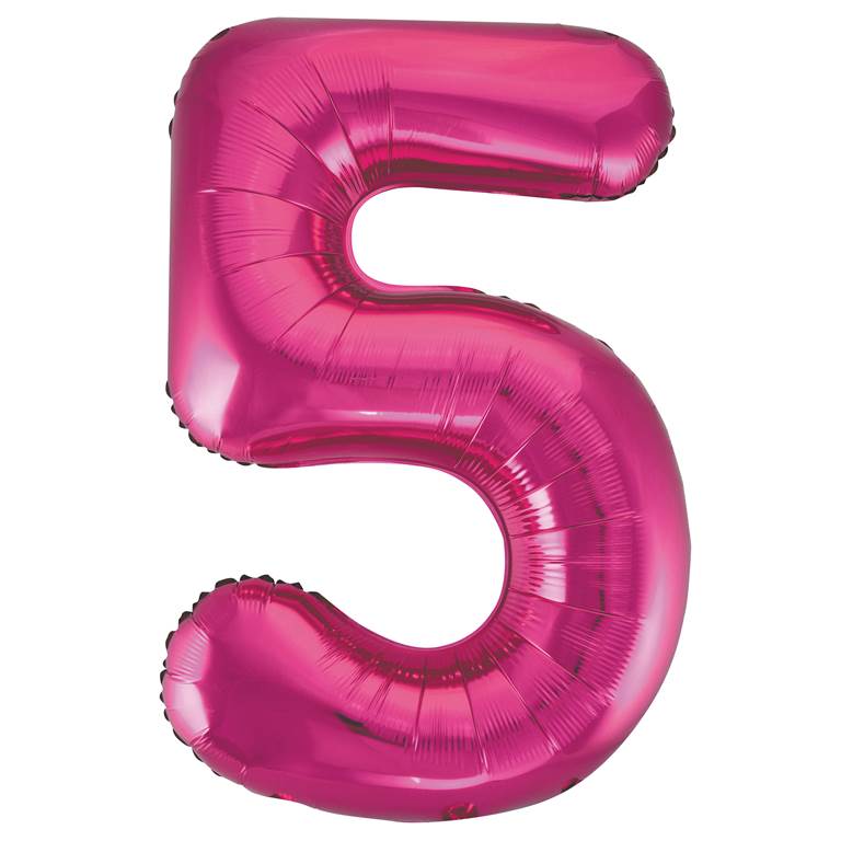 PInk Foil Number Balloon