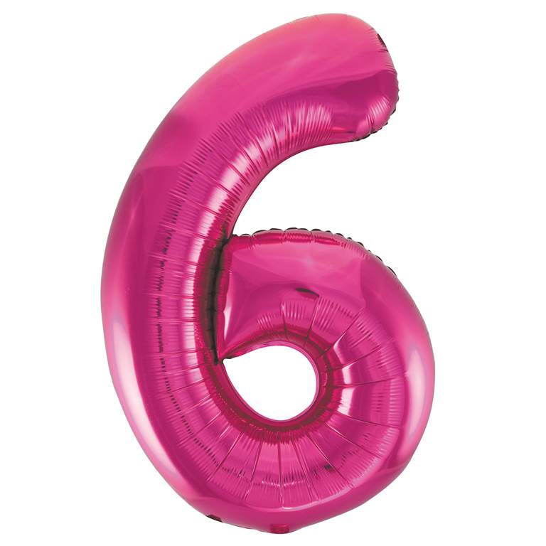 PInk Foil Number Balloon