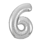 Load image into Gallery viewer, Silver Foil Number Balloon
