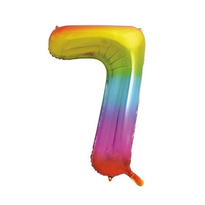 Rainbow Foil Number Balloon