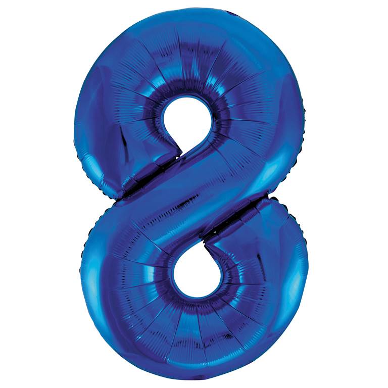 Blue Foil Number Balloon