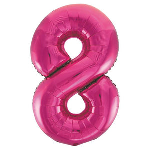 PInk Foil Number Balloon