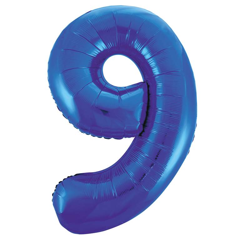 Blue Foil Number Balloon