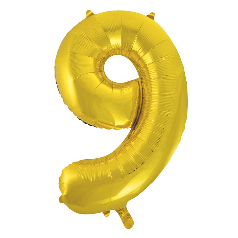 Gold Foil Number Balloon
