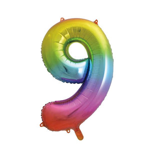 Rainbow Foil Number Balloon