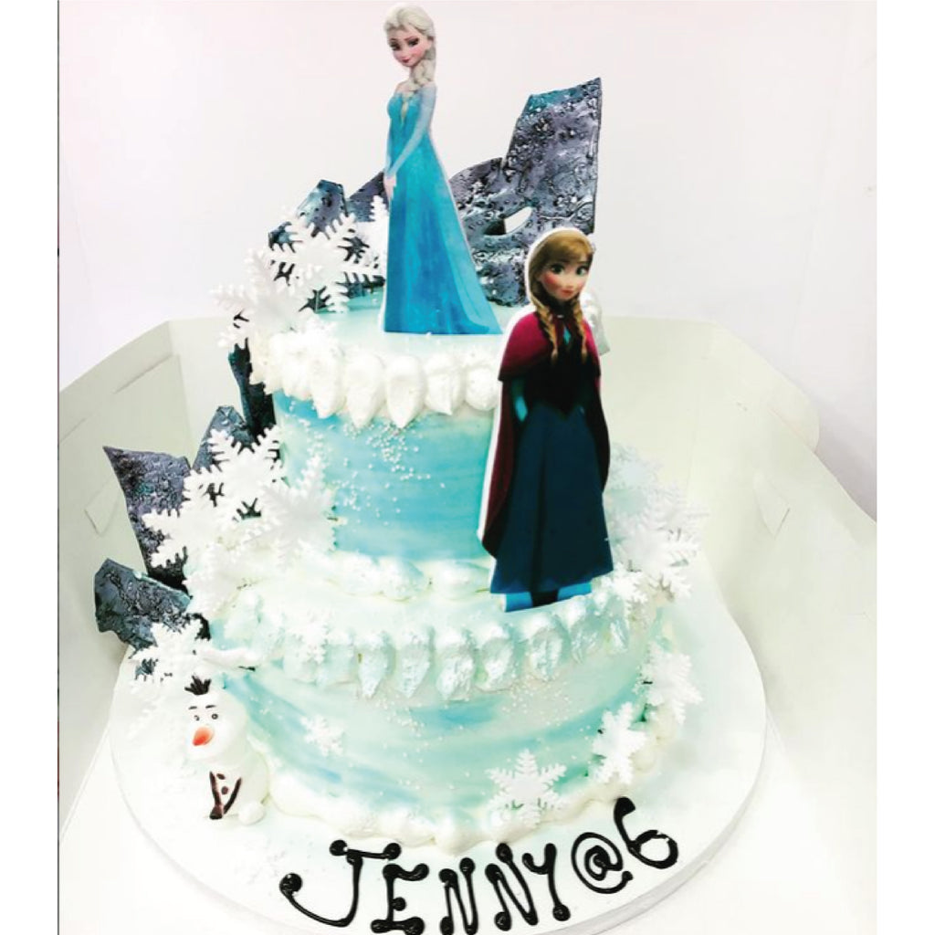 Bespoke Frozen Cake with Elsa & Anna