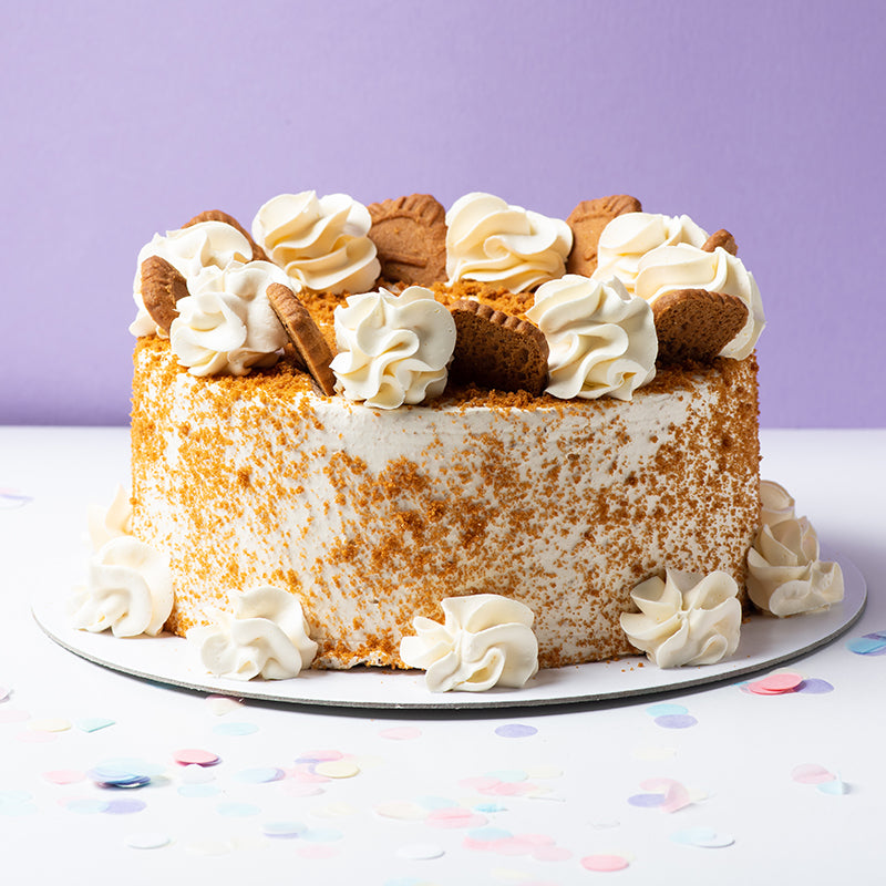 Best Eggless Lotus Biscoff Buttercream Cake - Eggless Cake Delivery - CakeWalk London