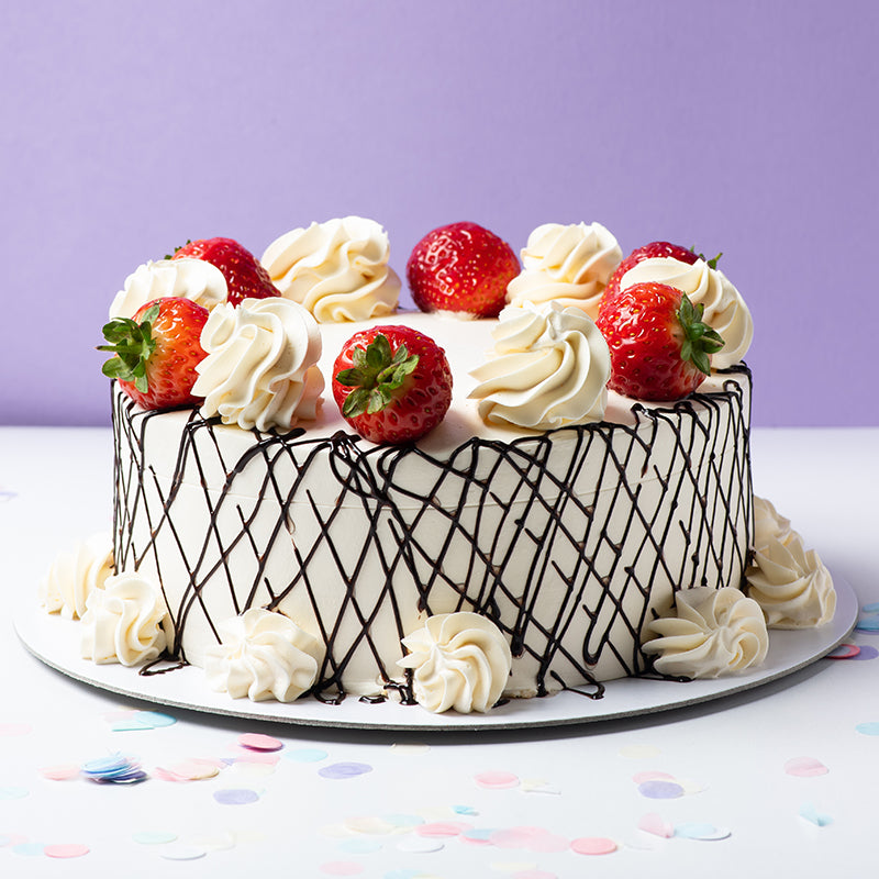 Eggless Birthday Cakes | Strawberry Jam Eggless Cake Delivery | Cakewalk London