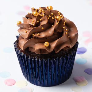 Golden Snow Chocolate Cup Cakes