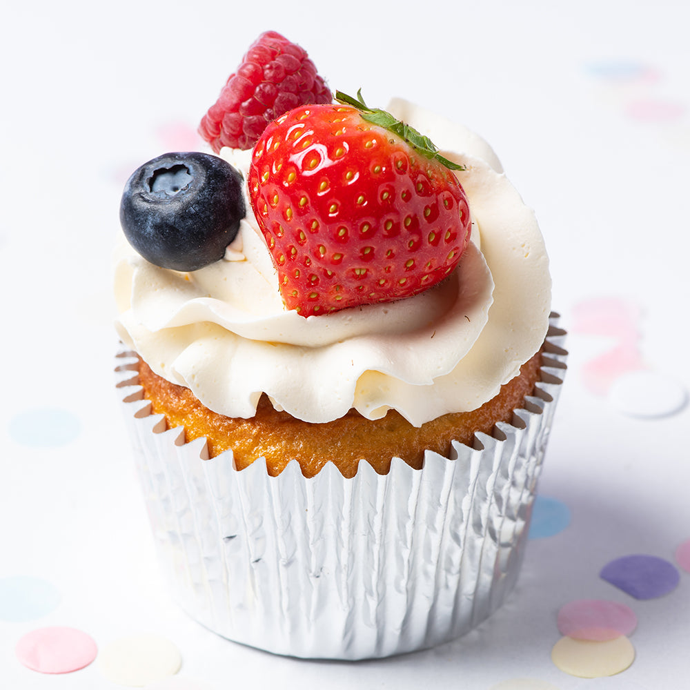 Mixed Fruit Vanilla Cup Cakes