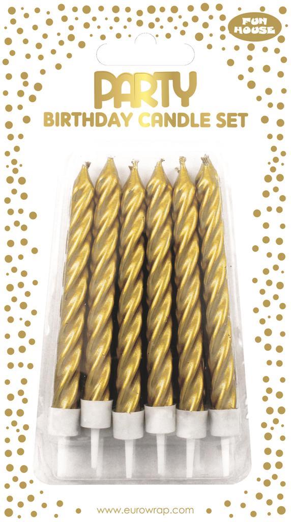 Gold Metallic Candles 