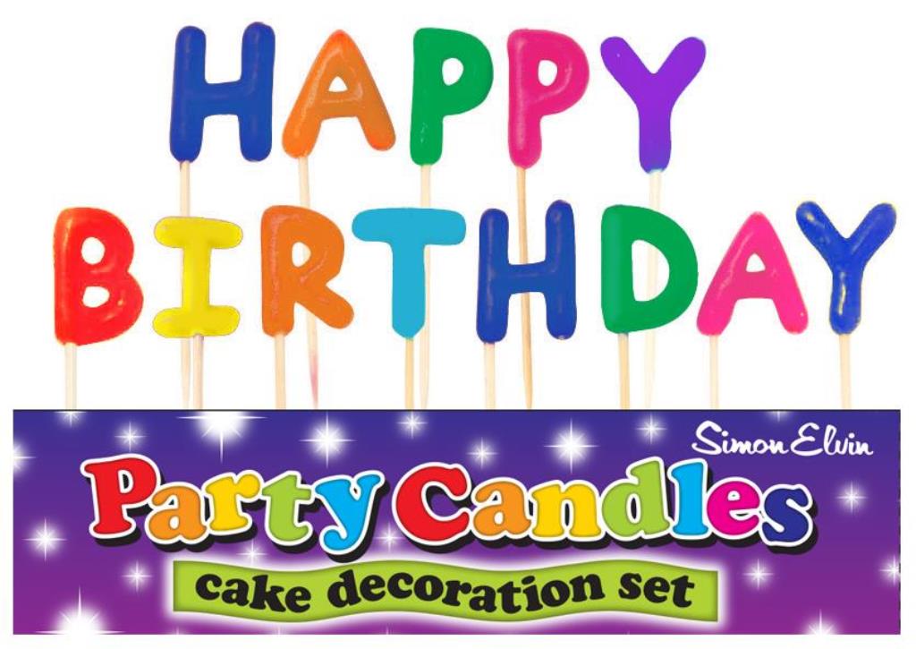Multicoloured Happy Birthday Pick Candles