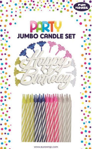 Jumbo Birthday Candle Set