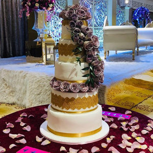 5 tier wedding cake