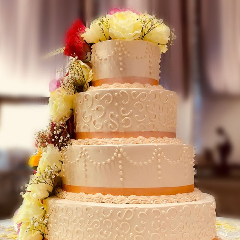 4 tier elegant wedding cake